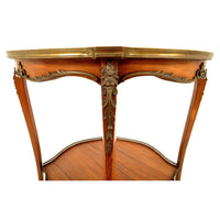 Antique 19th Century French Louis XV Marquetry & Ormolu Side / Center Table, circa 1880