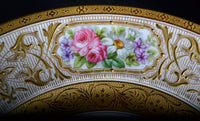 Set of 12 Gilded and Enameled French Limoges Plates, Circa 1890