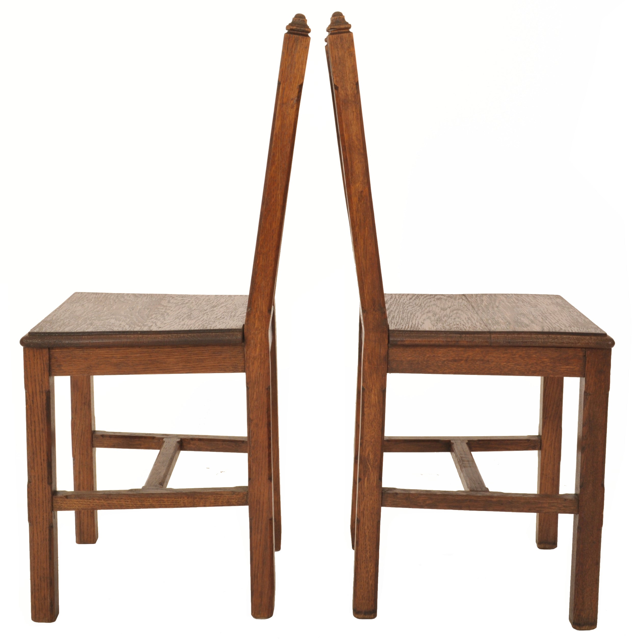 Set of Eight 19th Century Carved Oak Gothic Revival Chairs