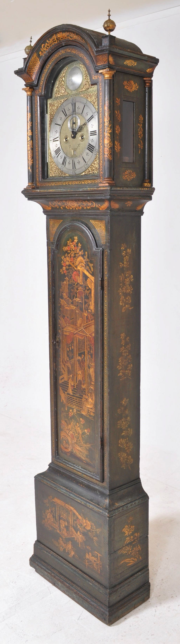 Antique Queen Anne 8-Day Longcase Grandfather Clock by James Jordain, Chatham, Circa 1710