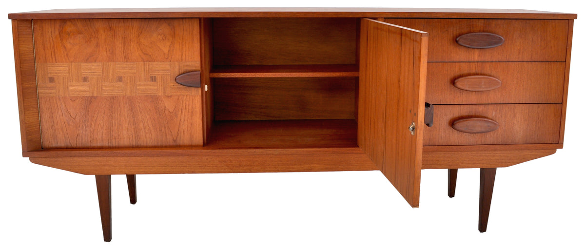 Mid-Century Modern Danish Style Teak Credenza, 1960s