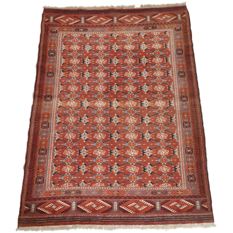 Afghan Turkoman Rug with Caucasian Design