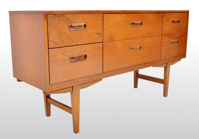 Mid-Century Modern Danish Teak Credenza / Dresser / Chest of Drawers, 1960s