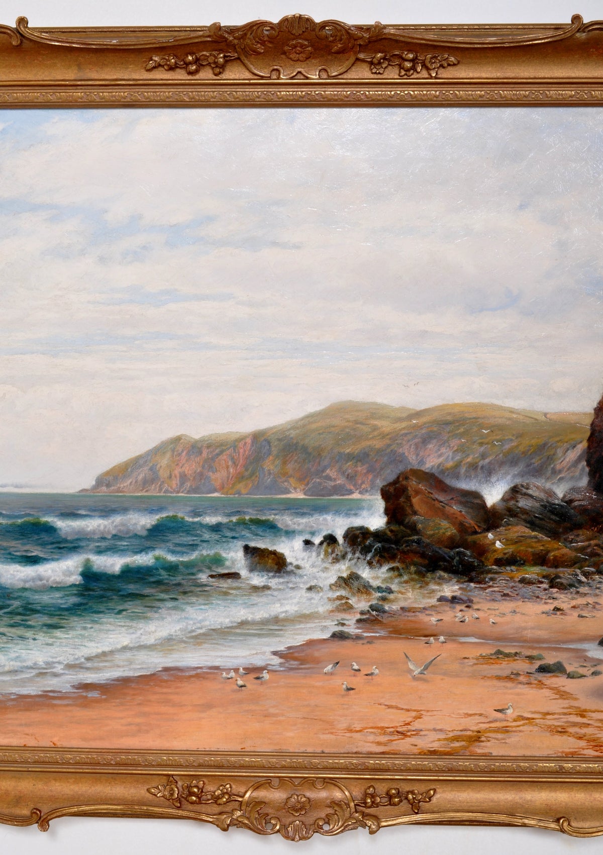 Oil on Canvas Painting by George Barker (1882–1965) of Big Sur California, Circa 1910