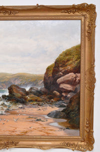Oil on Canvas Painting by George Barker (1882–1965) of Big Sur California, Circa 1910