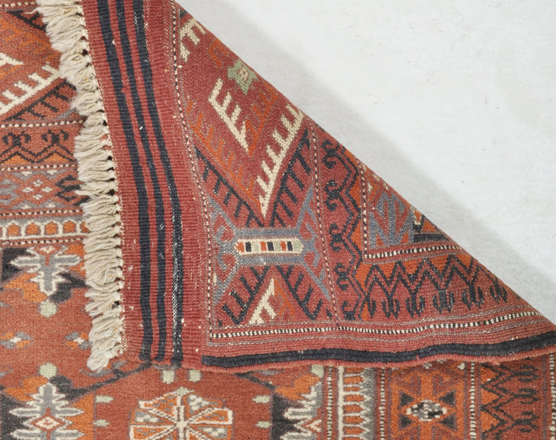 Afghan Turkoman Rug with Caucasian Design