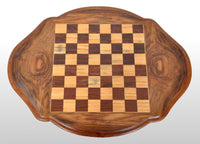 Antique American Victorian Walnut Tripod Games / Chess Table, circa 1870