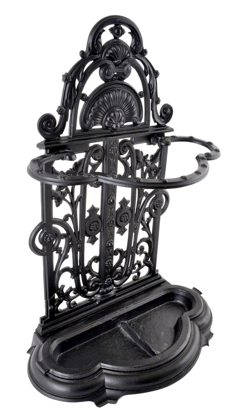 Antique English Cast Iron Umbrella / Hall-Stand by Coalbrookdale, Dated 1854