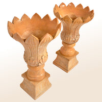 Monumental Pair of Antique 19th Century Italian Sienna Marble Urns / Planters circa 1830