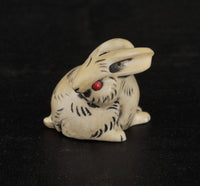 Antique Japanese Meiji Period Carved Ivory Hare/Rabbit Netsuke, Circa 1850