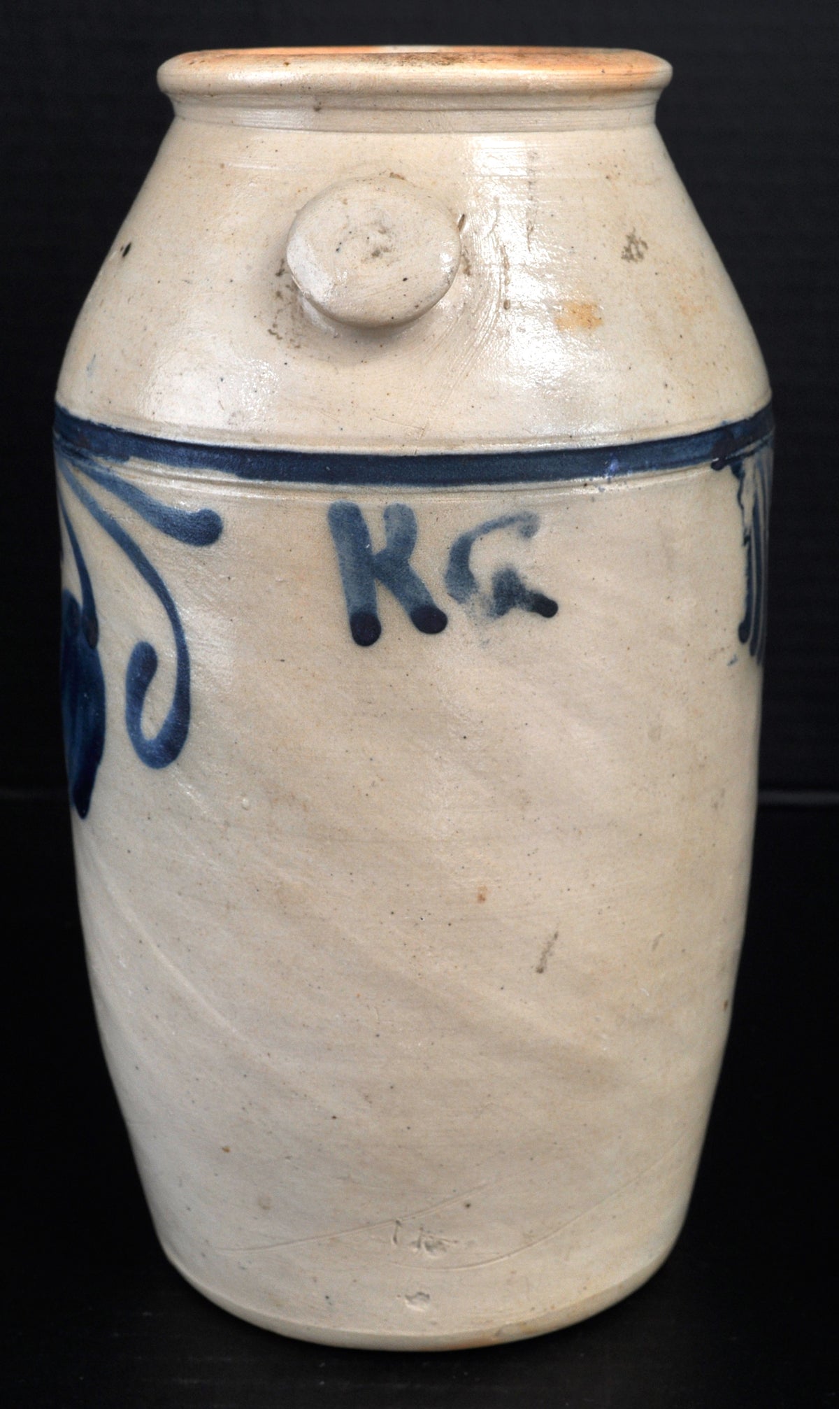 Antique American Stoneware Cobalt Crock/Vase, Circa 1850