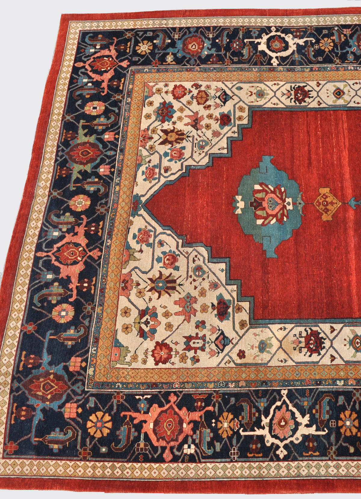 Antique Palace-size Vegetable Dyed Turkish Carpet