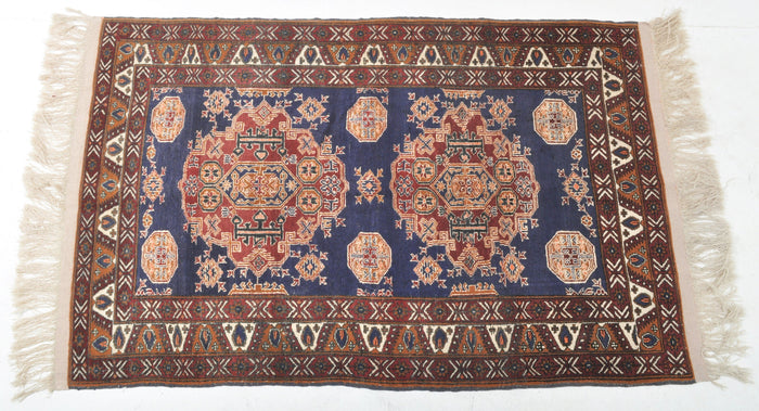 Afghan Tribal Balouch Silk and Wool Rug