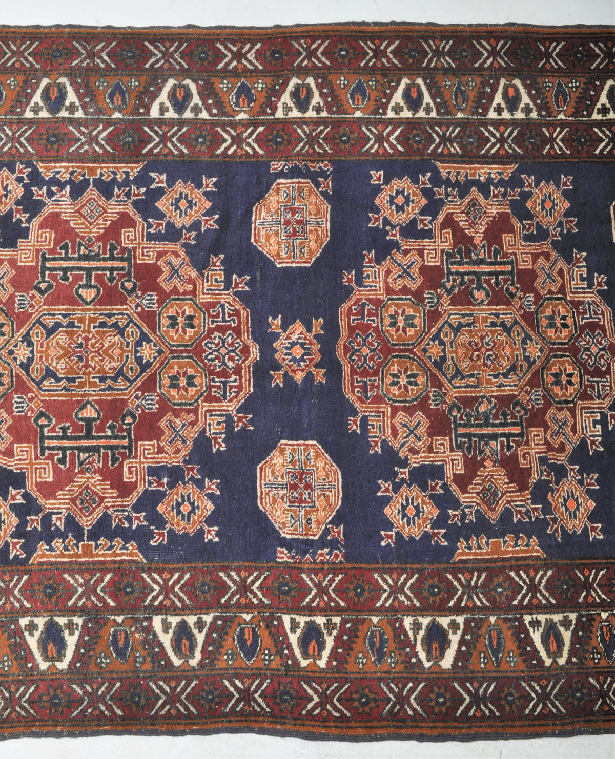 Afghan Tribal Balouch Silk and Wool Rug