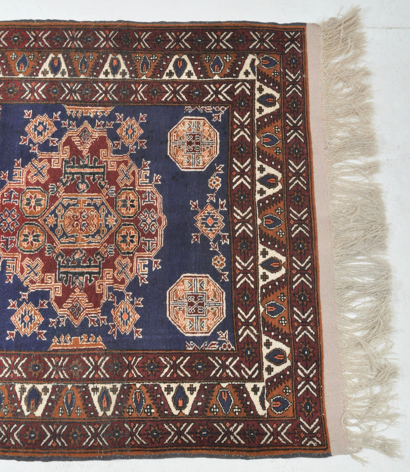 Afghan Tribal Balouch Silk and Wool Rug