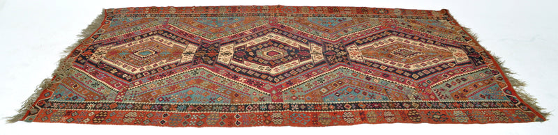 Fine Antique Caucasian Shahsavan Kilim, Circa 1900