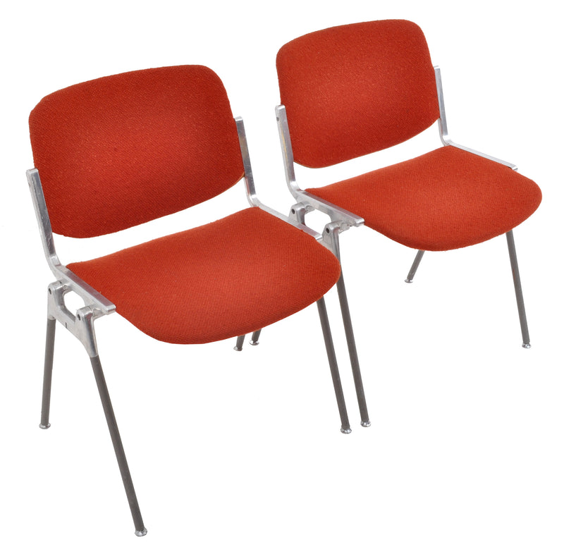 Set of 4 Italian Mid-Century Modern Stacking Chairs by Giancarlo Piretti for Castelli, 1960s