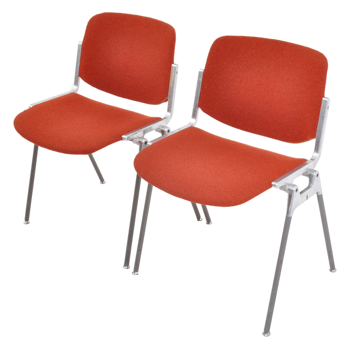 Set of 4 Italian Mid-Century Modern Stacking Chairs by Giancarlo Piretti for Castelli, 1960s