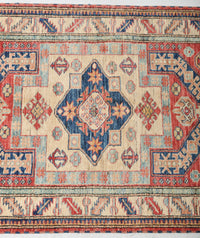 Vegetable Dyed Caucasian Style Kazakh Rug with Shirvan Design