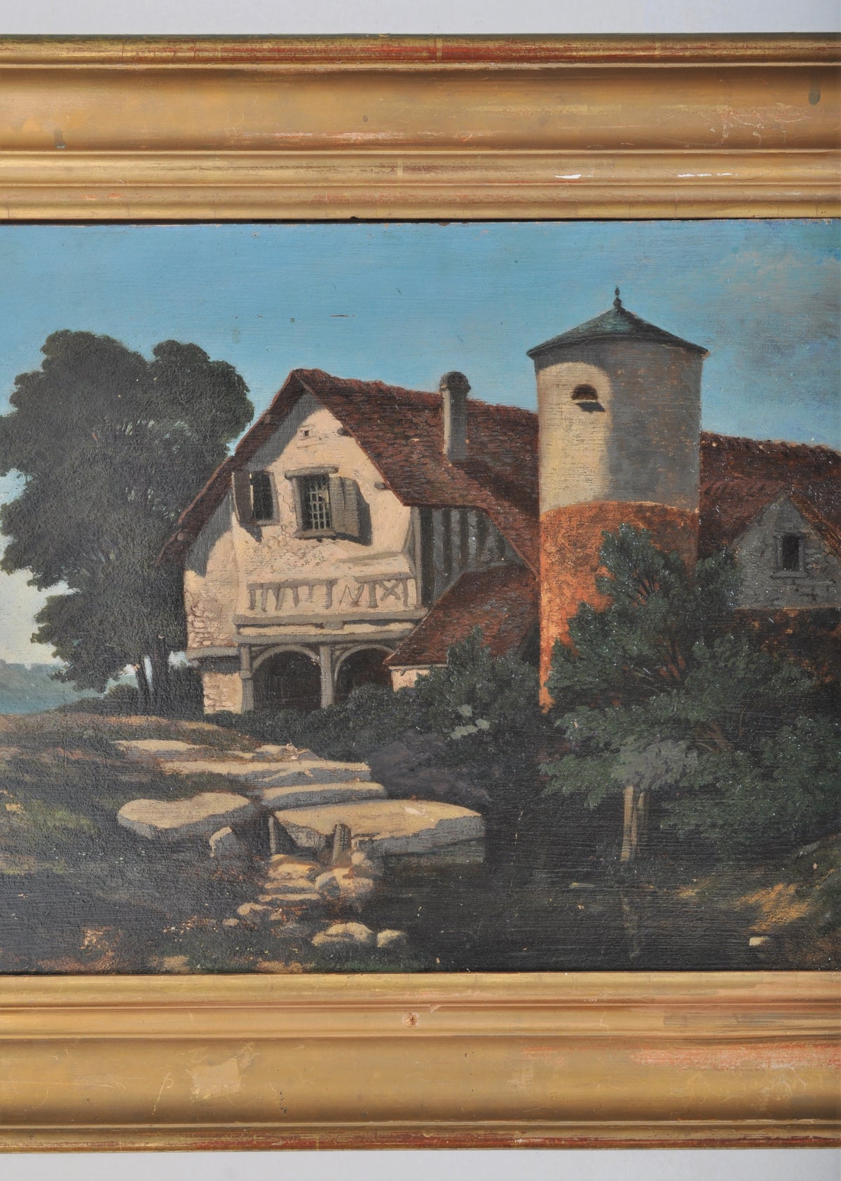 Antique French Oil on Panel of Montpelier, Circa 1890