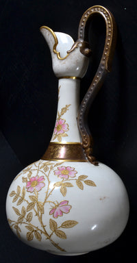 Antique Large Continental Porcelain Pitcher/Ewer, Circa 1880