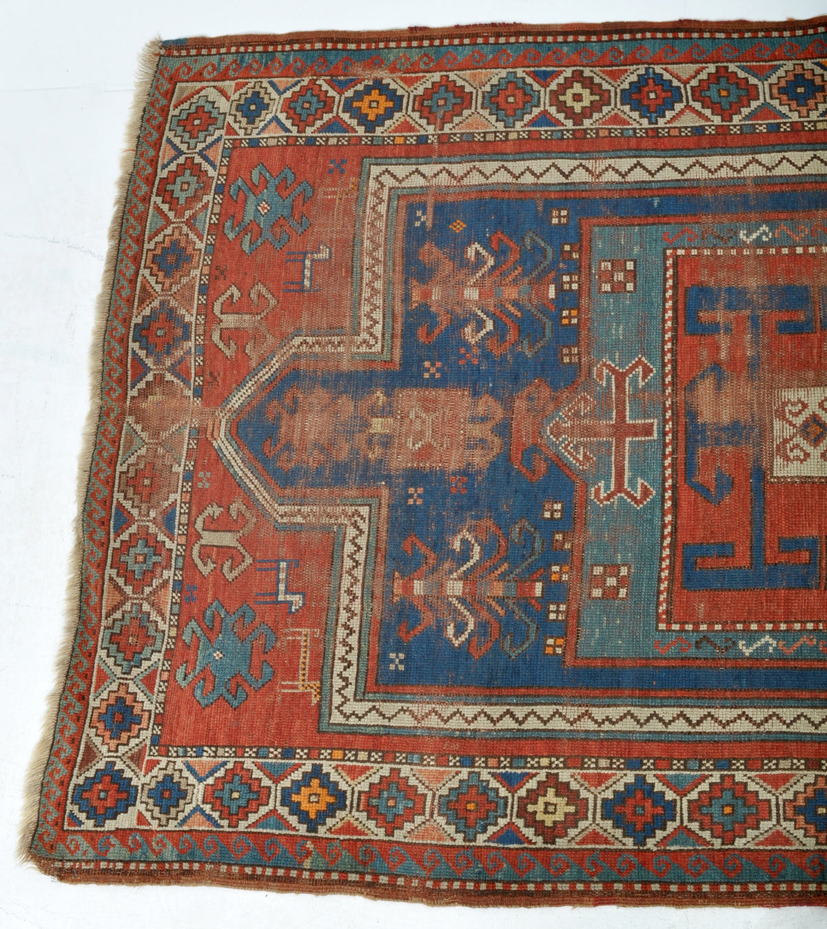 Antique Caucasian Kazak Prayer Rug, Circa 1900