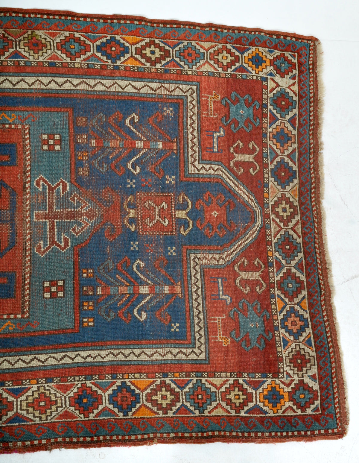Antique Caucasian Kazak Prayer Rug, Circa 1900