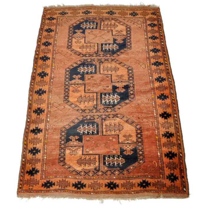 Fine Antique Ersari Turkoman Vegetable Dyed Rug, Circa 1910