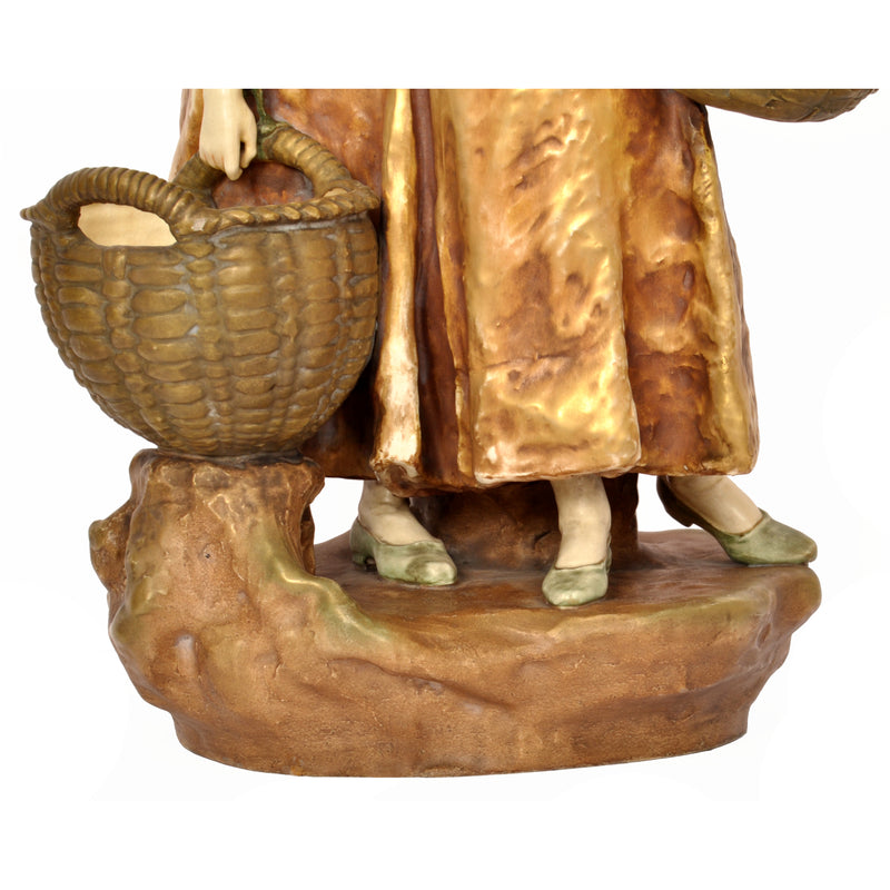 Monumental Antique Austrian Imperial Amphora Pottery Art Nouveau Figural Group, circa 1910