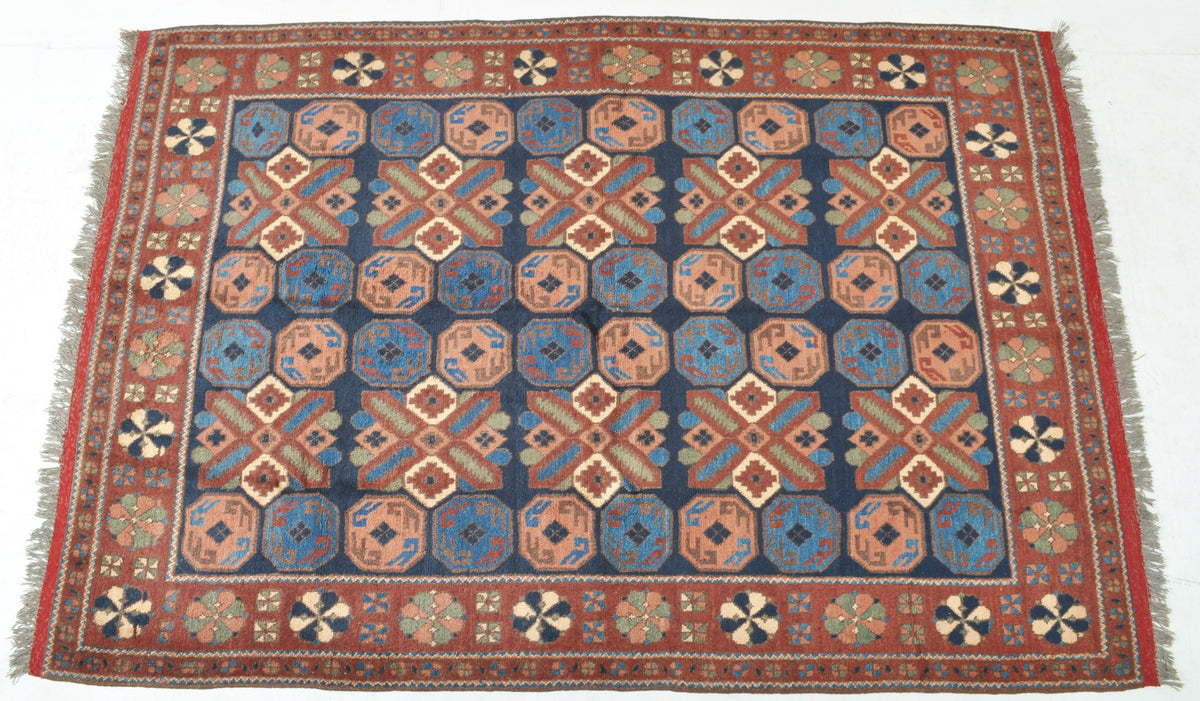 Afghan Turkoman Rug with Caucasian Design