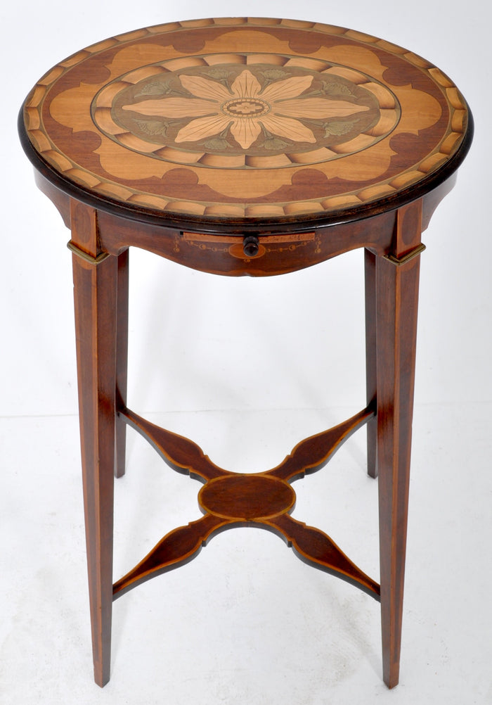 Antique Edwardian Sheraton Inlaid Marquetry Table/Wine Stand, Circa 1900