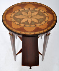 Antique Edwardian Sheraton Inlaid Marquetry Table/Wine Stand, Circa 1900