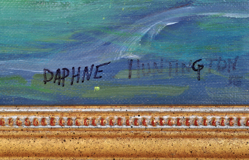 Oil Painting of Malibu by California Impressionist Daphne Huntington (1910-2012) 1930's
