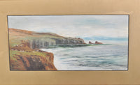 Antique Oil on Panel Seascape of the Pacific Coast, Circa 1900