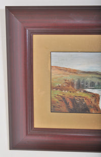 Antique Oil on Panel Seascape of the Pacific Coast, Circa 1900