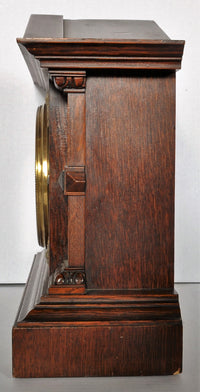 Junghans 8 Day Time & Strike Clock in Architectural Case, Circa 1900