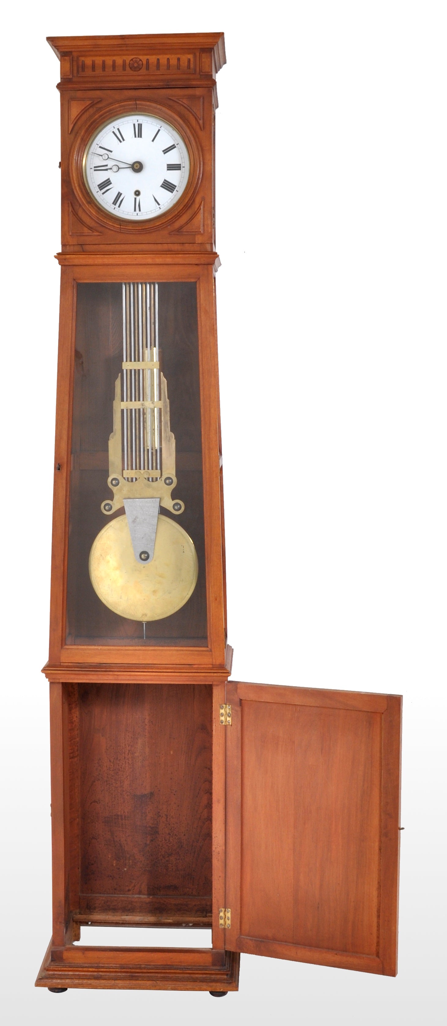 Antique French 8-Day Longcase/Grandfather Comtoise Clock, circa