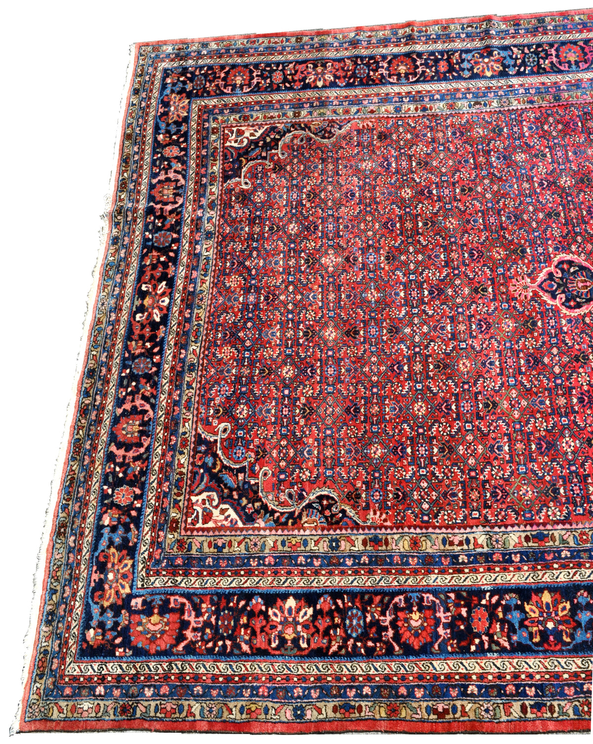 Semi-Antique Palace Size Persian Kashan Carpet (17' 8" long X 12' 1" wide)