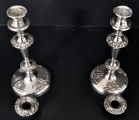 Pair of Antique Continental Silver Candlesticks, Circa 1880