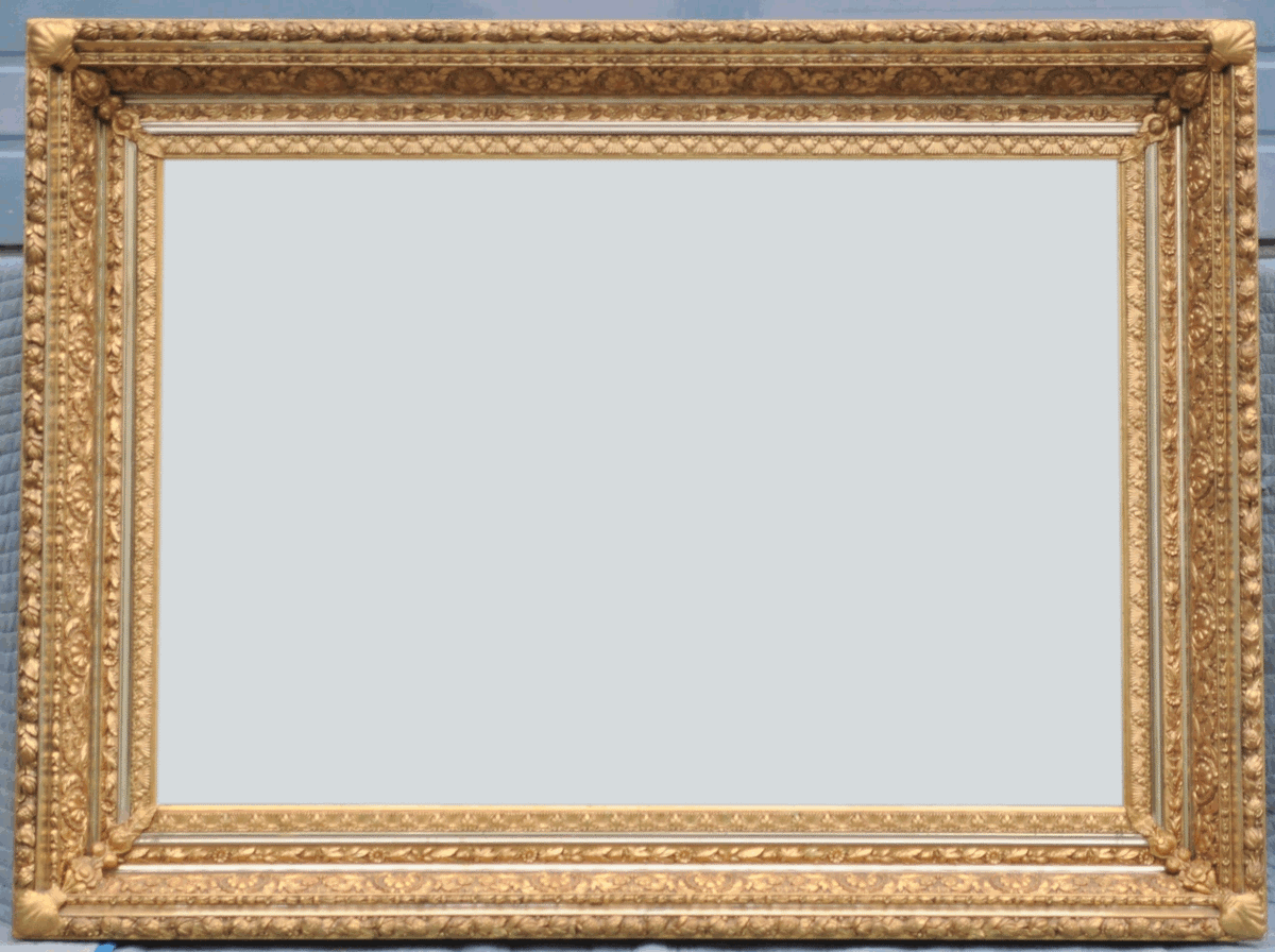 Fine and Large Antique 19th Century Gilded Framed Mirror, Circa 1850