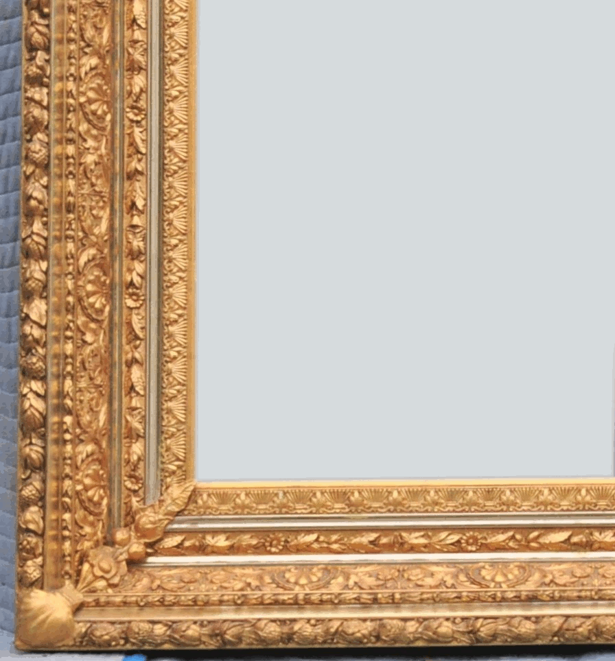 Fine and Large Antique 19th Century Gilded Framed Mirror, Circa 1850