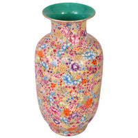 Monumental Antique Chinese Qing Dynasty Porcelain Thousand Flowers Vase, circa 1900