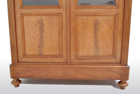 Antique French Louis Philippe Walnut Bookcase / Cabinet / Vitrine, Circa 1850