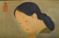 Oil on Canvas Painting by French Vietnamese Artist Mai Trung Thu (1906-1980), 1964