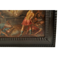 Antique 16th Century Northern Renaissance Old Master Oil Panel Religious Scene, Circa 1590