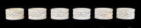 Set of Six Antique Chinese Cantonese Ivory Napkin Rings, Circa 1890
