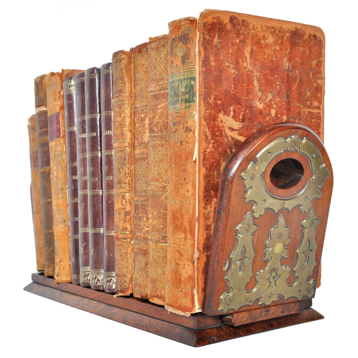 Antique Victorian Arts & Crafts Gothic Revival Adjustable Walnut Book Shelf, Circa 1870