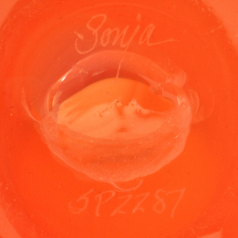 Sonja Blomdahl Large Handblown Glass Sphere / Vessel / Vase Incalmo, Signed & Numbered