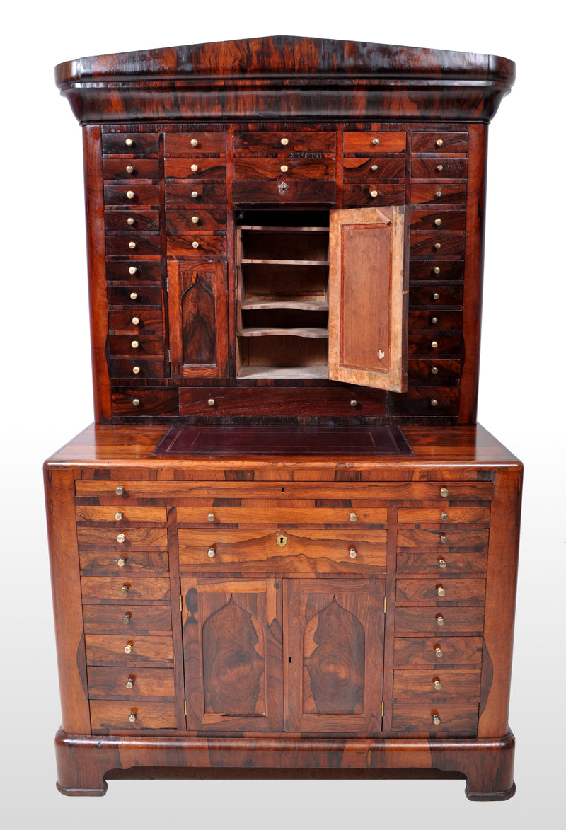 Antique American Empire Rosewood Dental / Medical Cabinet, circa 1820