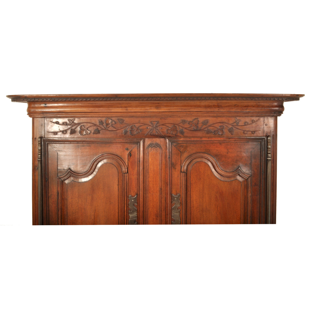 Antique 19th Century French Provincial Fruitwood Buffet a' Deux Corps Dated 1851